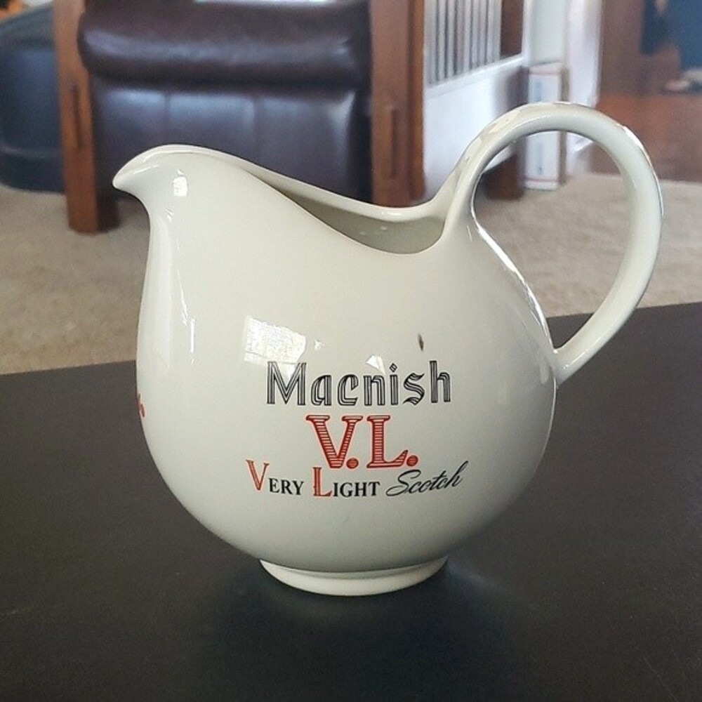 VTG Eva Zeisel Macnish VL Scotch Advertising Pitcher MCM Barware